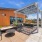 rooftop terrace with shaded seating areas