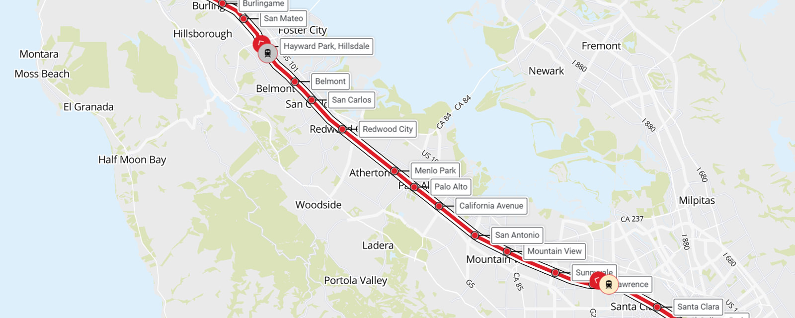 Caltrain Map